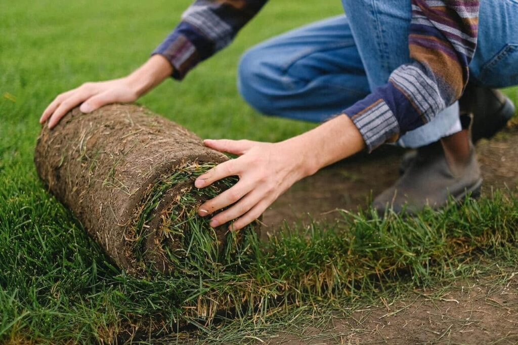 Jardinero profesional prestando servicios de mantenimiento en una empresa de jardinería