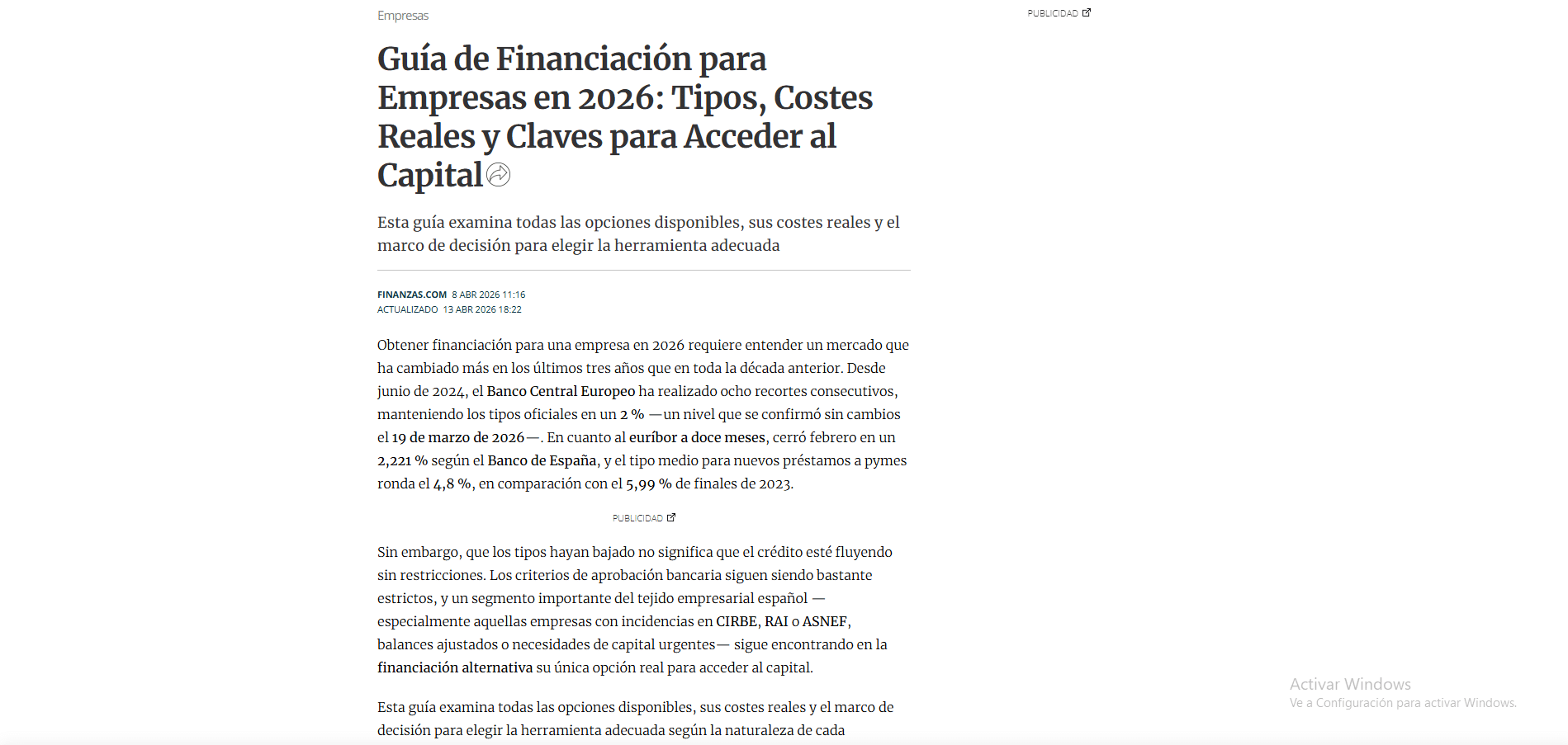 Financia-T en Finanzas.com