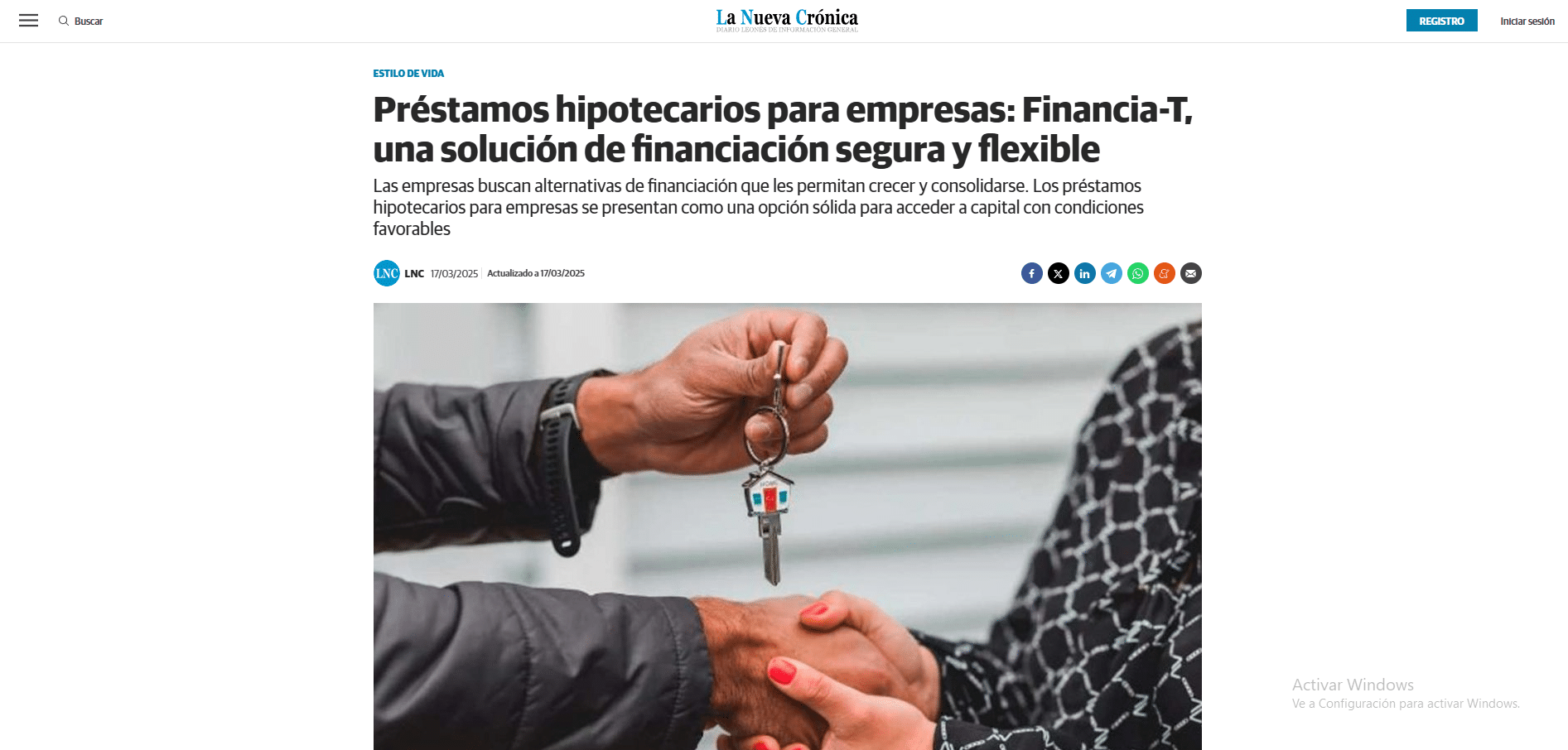 Financia-T en La Nueva Crónica